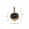 1904 Brass pendant with Onyx