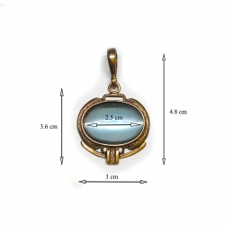 1909 Brass pendant