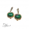 1911 Brass earrings with Zoisite