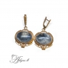 1913 Brass earrings with Dendritic Agate