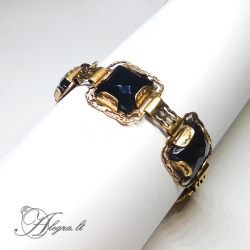 1927 Brass bracelet with Onyx