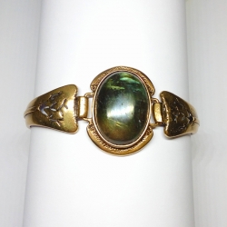 1931 Brass bracelet with Labradorite