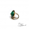 1935 Brass ring with Malachite