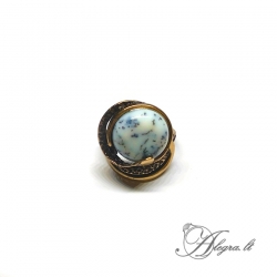 1936 Brass ring with Dendritic Agate