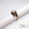 1938 Brass ring with Freshwater Pearl