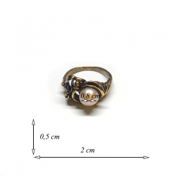 1938 Žalvarinis žiedas su Perlu