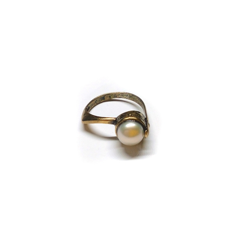 1939 Žalvarinis žiedas su Perlu