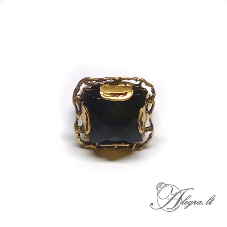 1941 Brass ring with Onyx