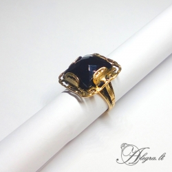 1941 Brass ring with Onyx