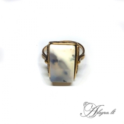 1942 Brass ring with Dendritic Agate