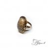 1943 Brass ring with Fossil coral