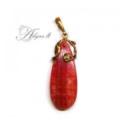 1584 Brass pendant with Rhodochrosite