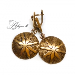 1441 Brass earrings "Sun"