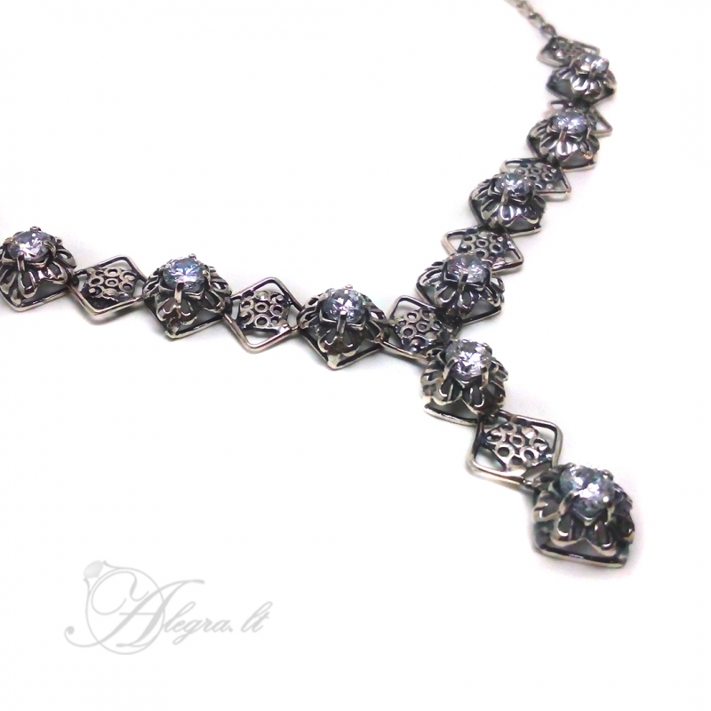 2005 Silver necklace with Zircon Ag 925