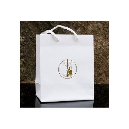 Bag with "christening" logo 130x150x70