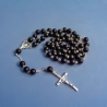 Silver rosary with Lava Stone [R023]