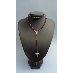 Silver rosary with Garnet [R020]