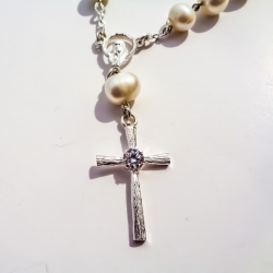 Travel Rosary with Pearls
