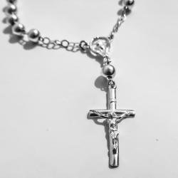 Small children rosary made of silver AG925