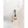 1513 Brass earrings with Citrine