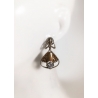 2258 Brass earrings with Zircon