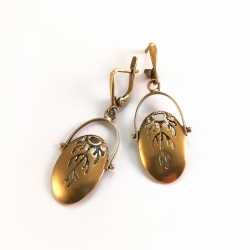 2262 Brass earrings "Gyvybės Medis"