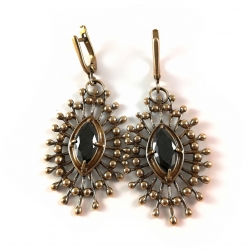 2299 Brass earrings with Zircon