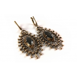 2299 Brass earrings with Zircon