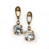 2335 Brass earrings with Zircon