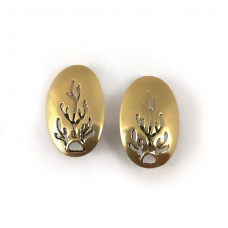 2324 Brass earrings „Gyvybės medžiu“