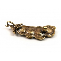 2387 Brass pendant / brooche