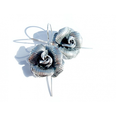 271 Silver earrings "Roses" Ag 925