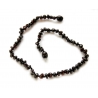 Baltic amber teething necklace "Dark chocolate"
