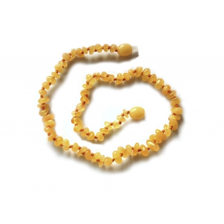 Baltic amber teething necklace "Creme Brulee"