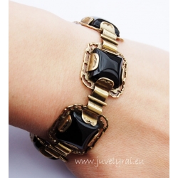 1927 Brass bracelet with Onyx