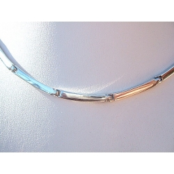 454 Silver hoop necklace from links (flexible) Ag 925