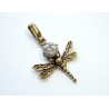 584 Brass pendant "Dragonfly" with Zircon